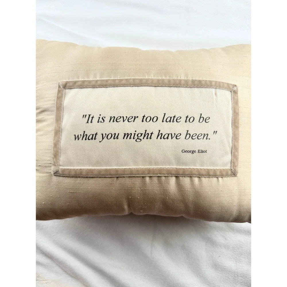 Neutral Beige Textured Throw Pillow Quote Farmhouse Linen Style Decor‎